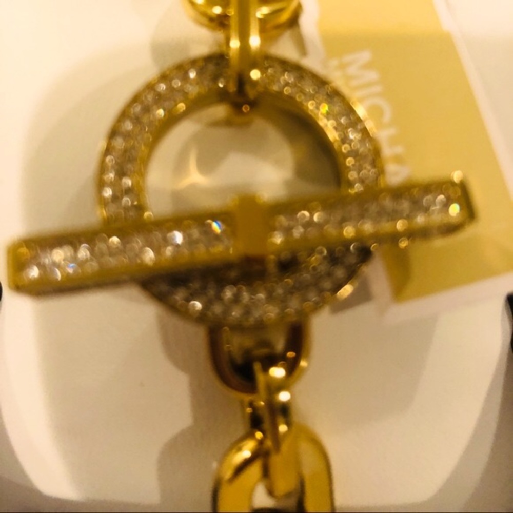 MICHEAL KORS CHAIN GLITZ’ GOLD BRACELET MUST HAVE - Picture 5 of 6